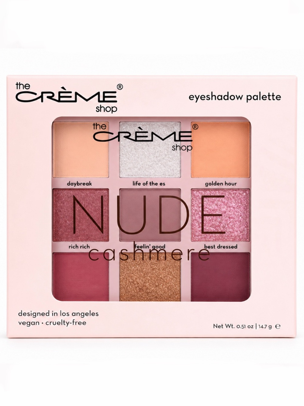 The Crème Shop Nude Cashmere Eyeshadow Palette 9 colors